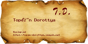 Topán Dorottya névjegykártya